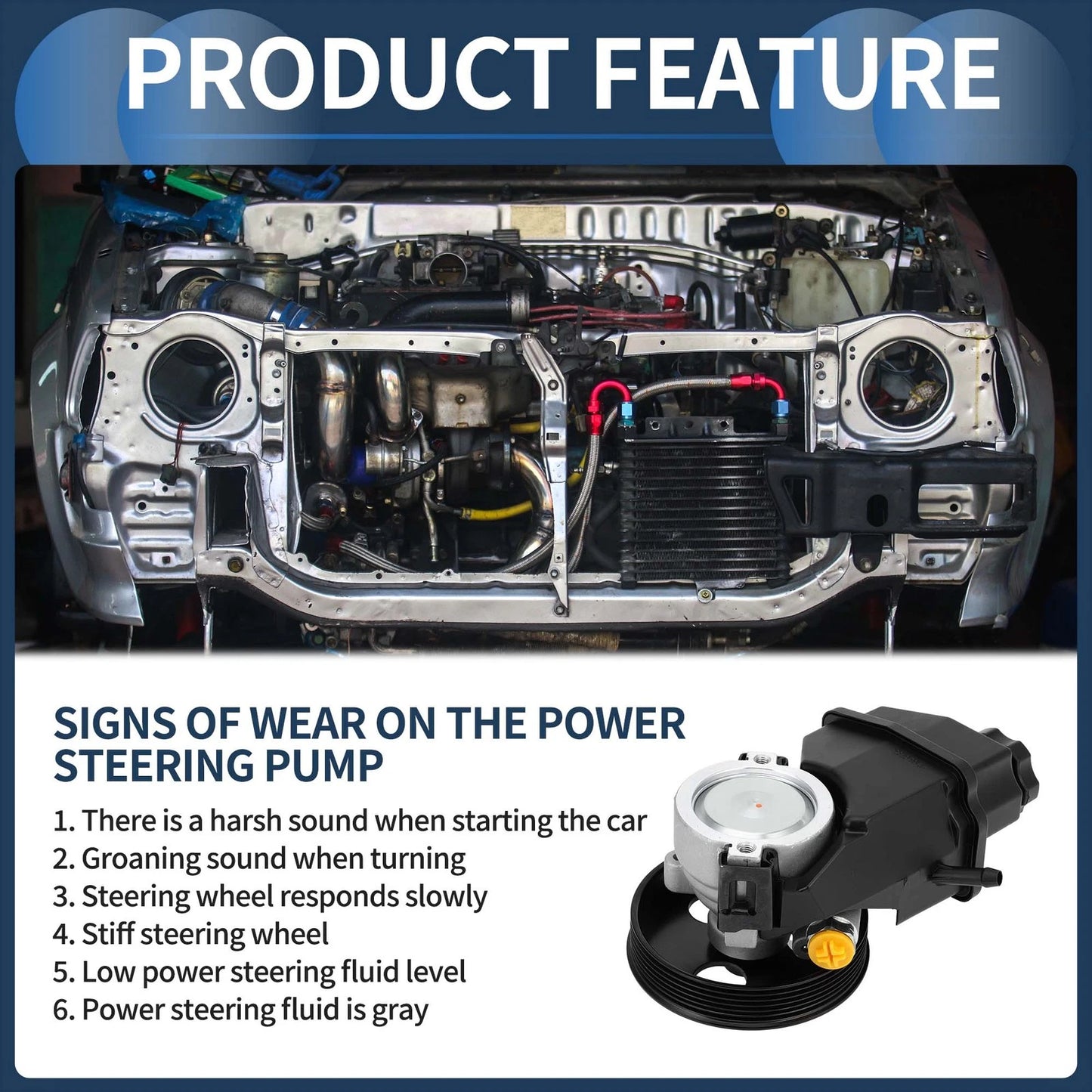 Power Steering Pump with Pulley for Chevrolet Impala (2006-2010)