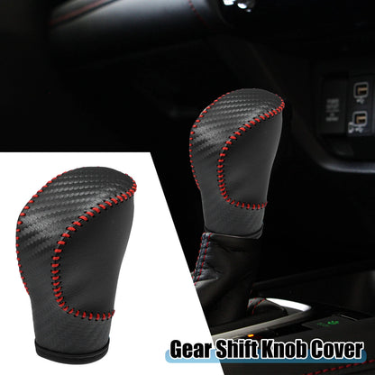Gear Shift Lever Cover for Honda Civic 11th Gen 2020-2022 with Red Stitches