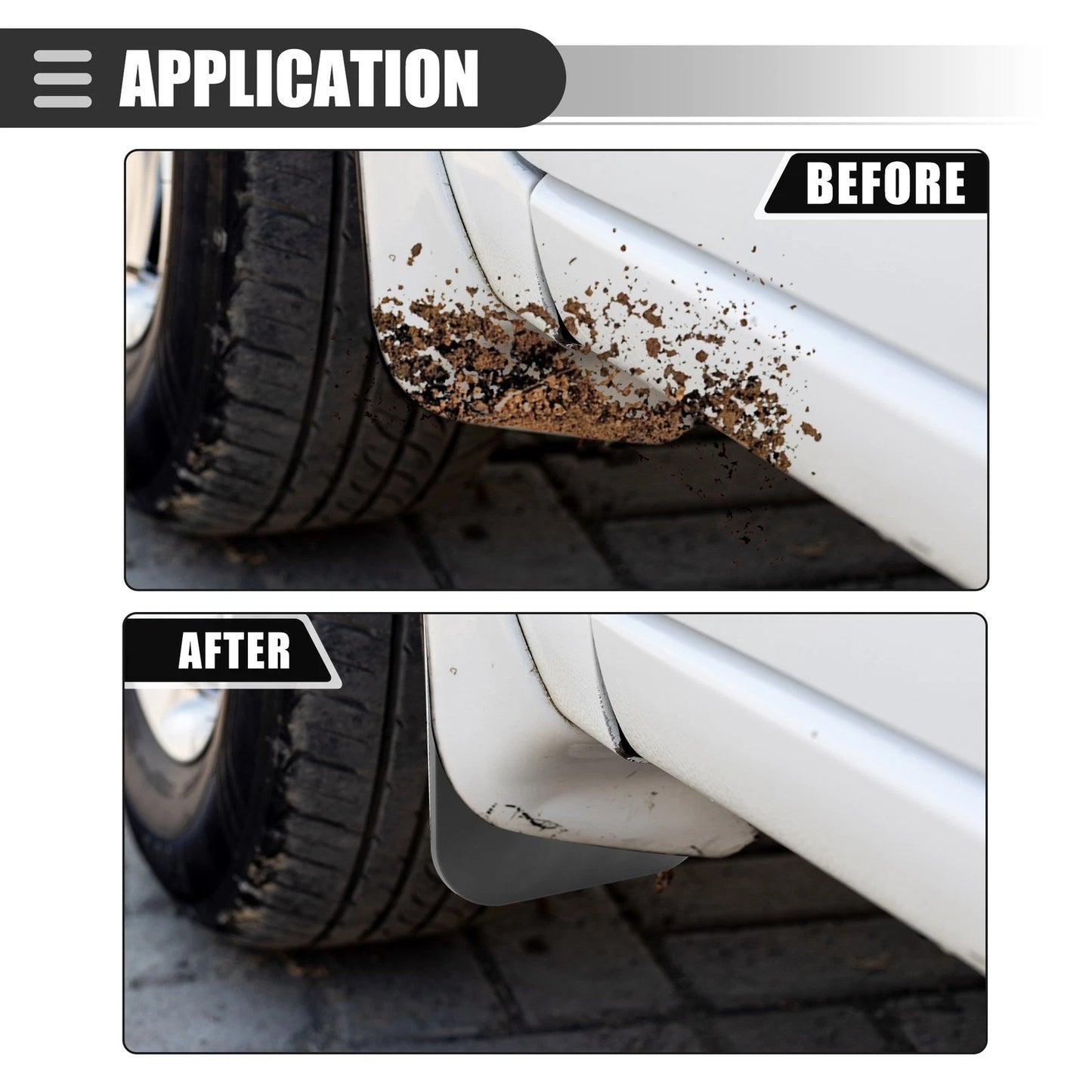 Car Mud Flaps Splash Guards  Black for Kia Sportage (2022-2023)