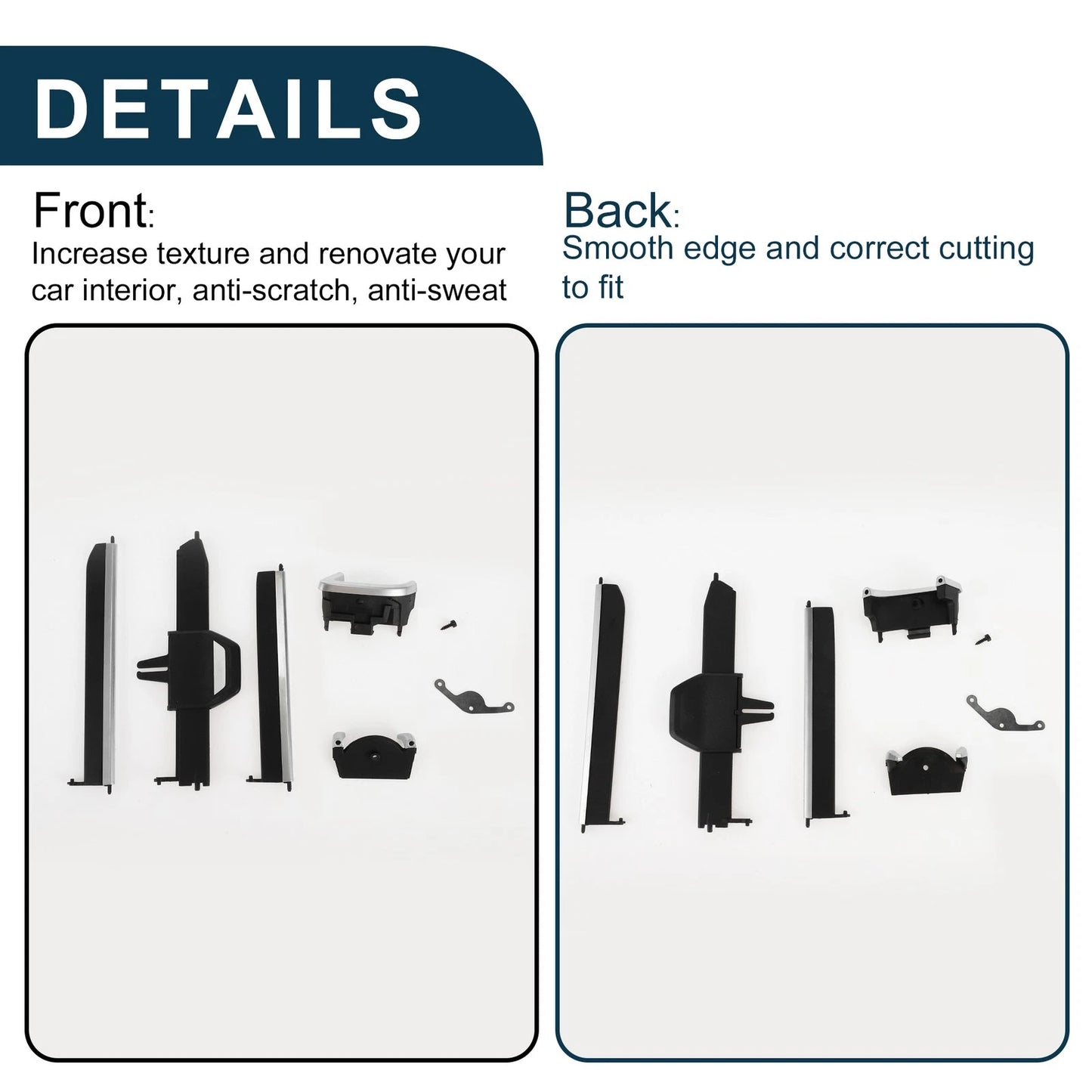 Air Vent Clips Tab for BMW X5 G05 Black Silver Tone Right (2019-2023)