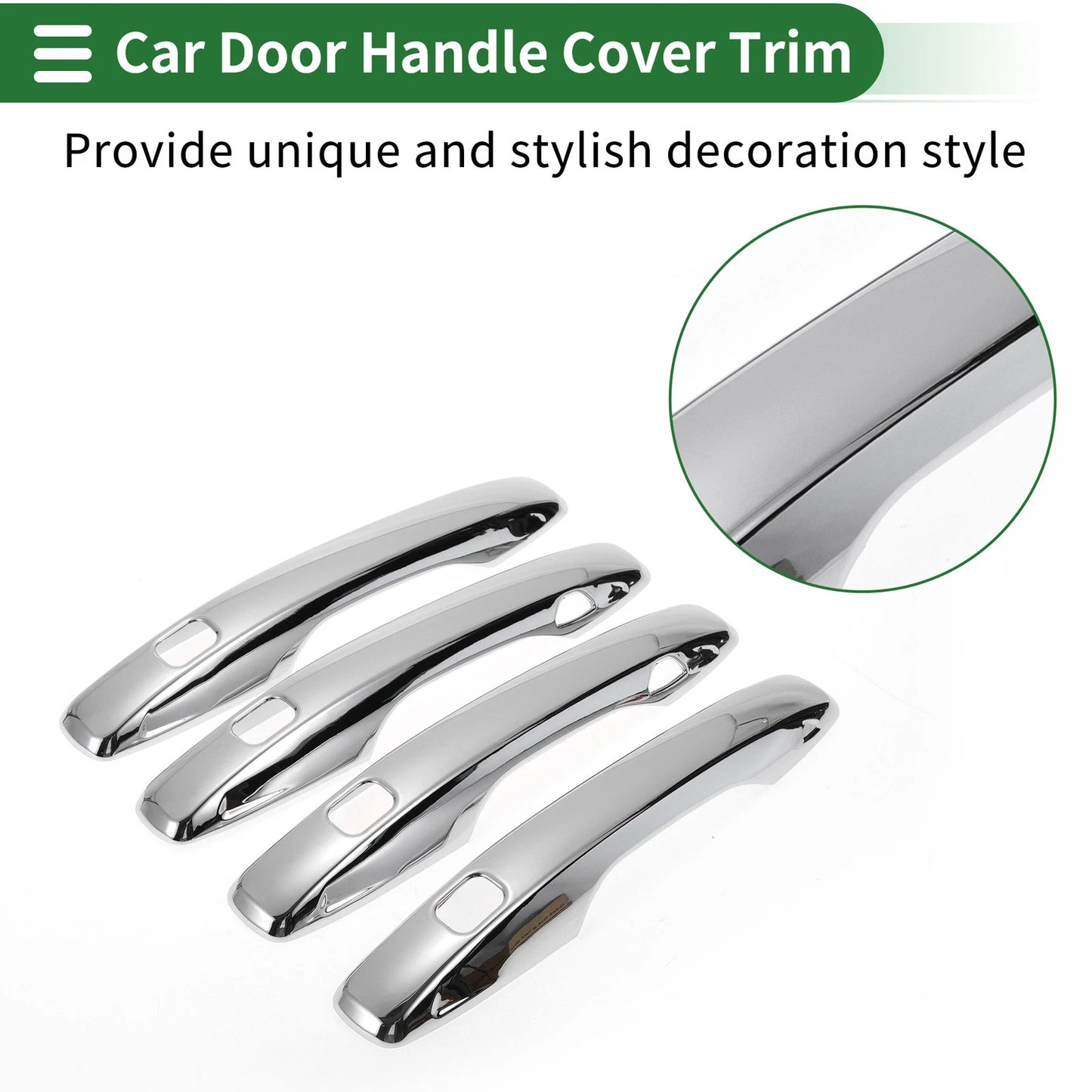 Silver Tone Door Handle Cover Trim for Volvo XC60 (2018)