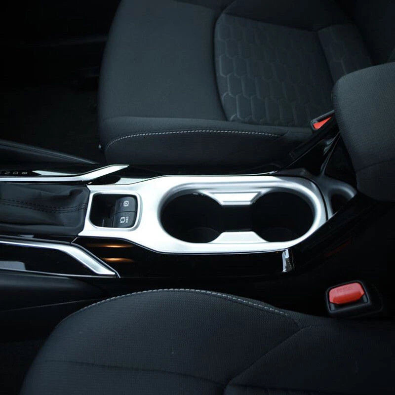 Front Water Cup Holder Cover Trim for 2019-2023 Toyota Corolla Hatchback Silver