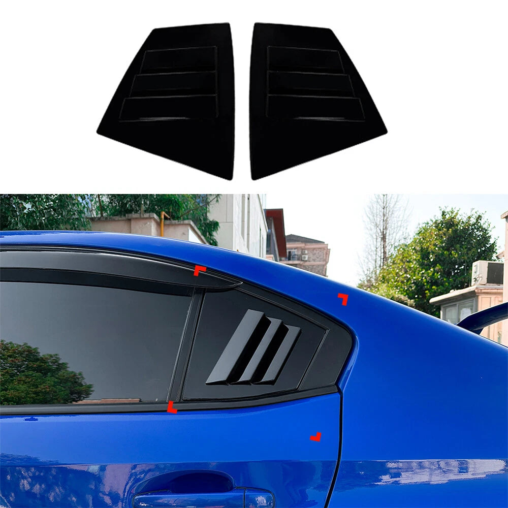 Gloss Black Side Rear Window Louver Cover for Subaru WRX STI VA (2014–2021)