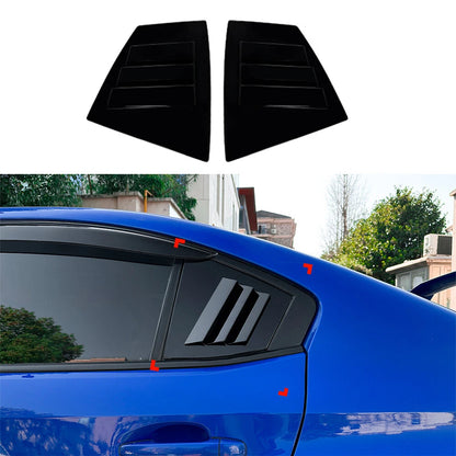 Gloss Black Side Rear Window Louver Cover for Subaru WRX STI VA (2014–2021)