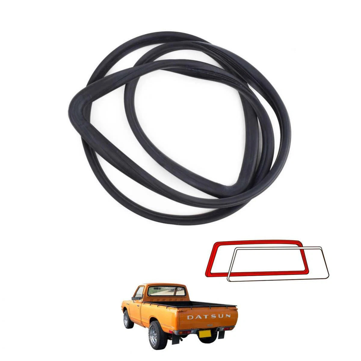 Windshield Rubber Front+Rear Weatherstrip Fits Datsun 620 Pickup Truck 1972-79