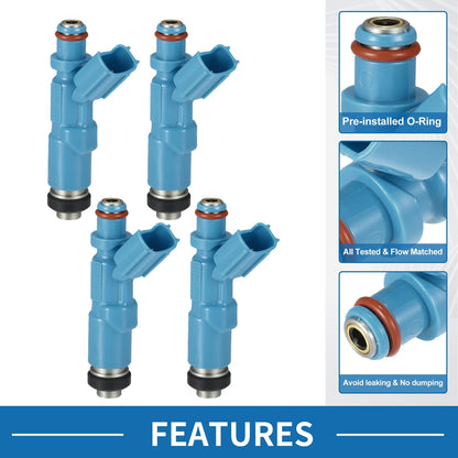 Fuel Injector 4 x Blue for Toyota Yaris Vitz (1999-2005) 1.0L 1.3L