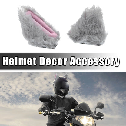 1 Pair Cat Ears Helmet Decor for Bicycle & Motorcycle