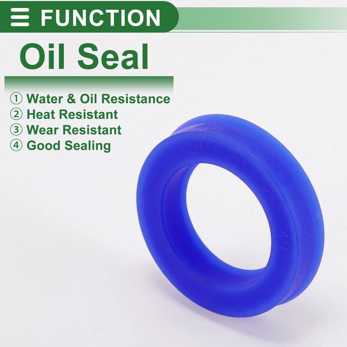 Oil Seal 30x46x10mm TPU Rotary Shaft Seal High Pressure Blue 5 Pcs