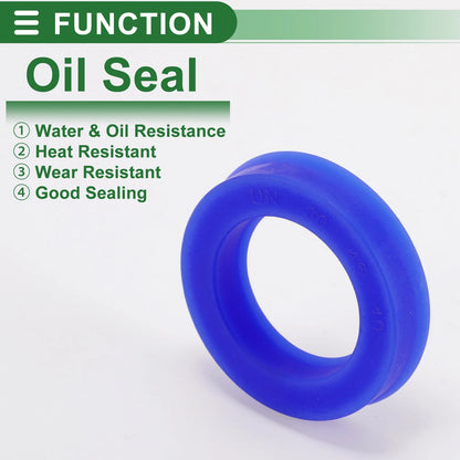 Oil Seal 30x46x10mm TPU Rotary Shaft Seal High Pressure Blue 5 Pcs