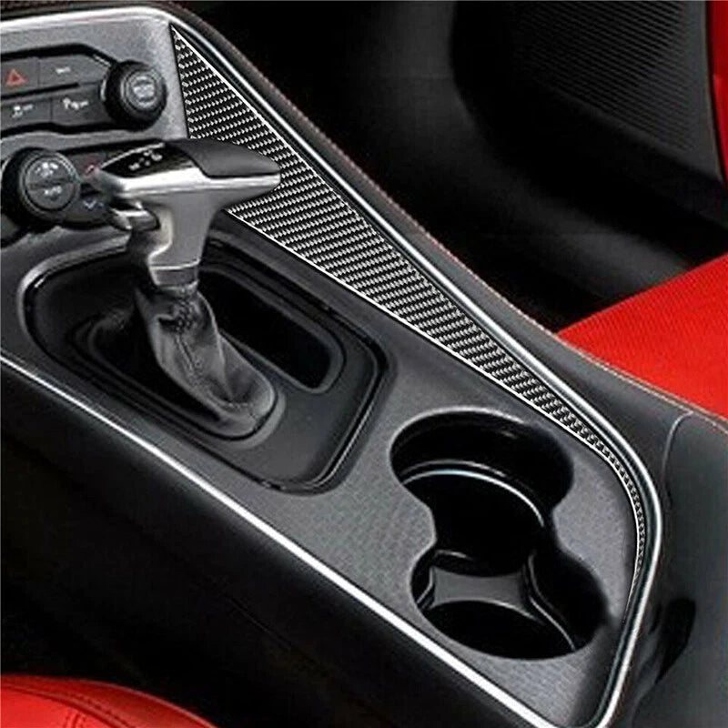 Carbon Fiber Interior Gear Shift Side Cover Trim for Dodge Challenger (2015-2020)