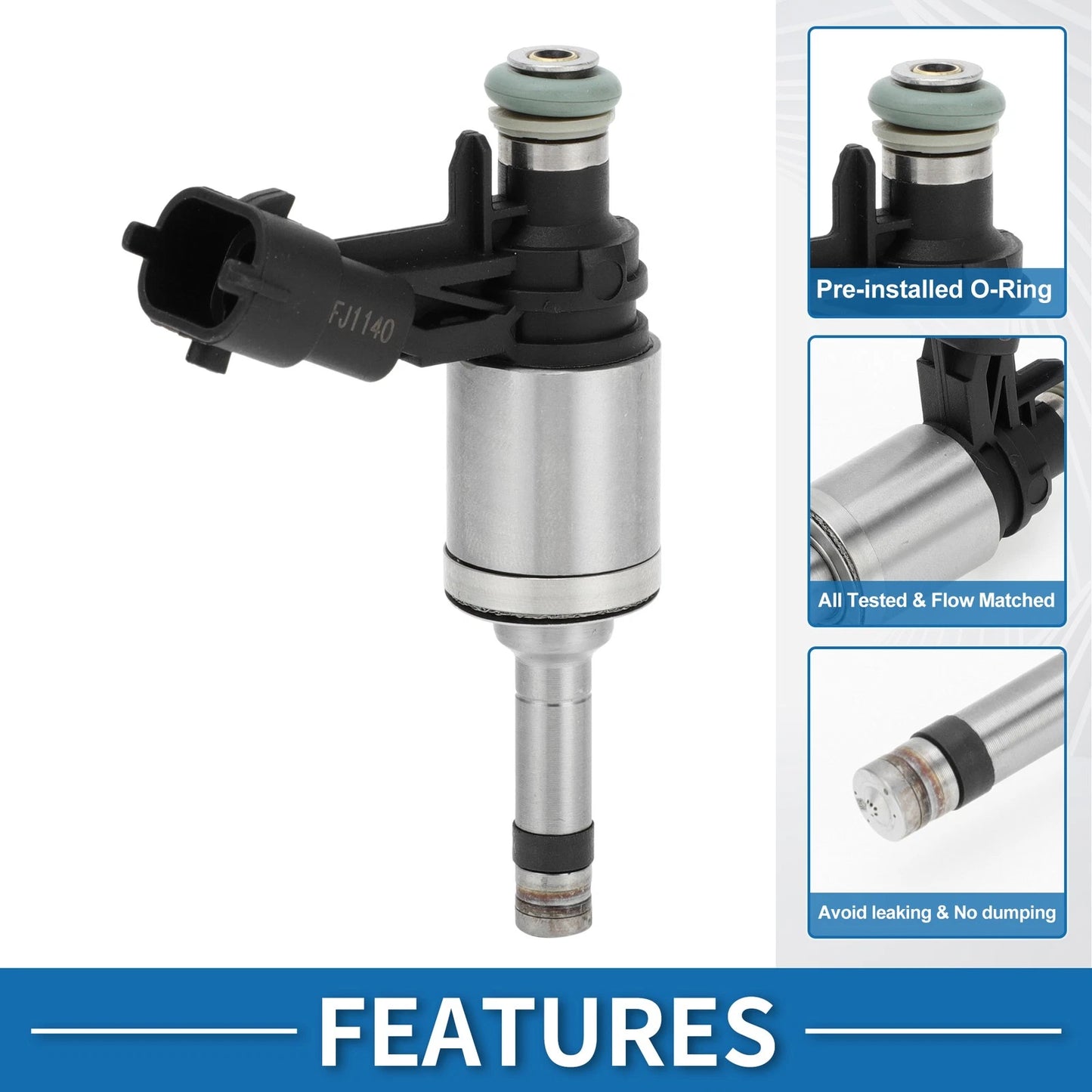 Fuel Injector BB5Z9F593A for Ford Edge Limited 2012-2014 2.0L Black 1 x Pc