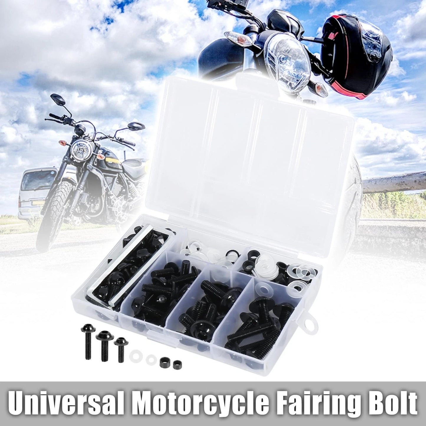 Bolts / 158pcs / Windscreen Fairing Bolts Bodywork Screws for Motorcycle