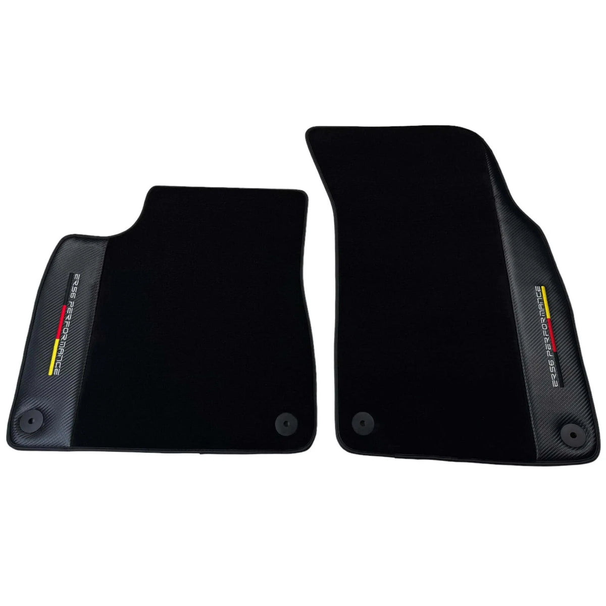 Black Floor Mats for Audi A4 B6 Avant (2001-2004) with Carbon - 2 x Mats