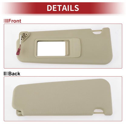 Left Car Sun Visor w/ Mirror for BMW 3 Series E90 E91 (2005-2013) Beige