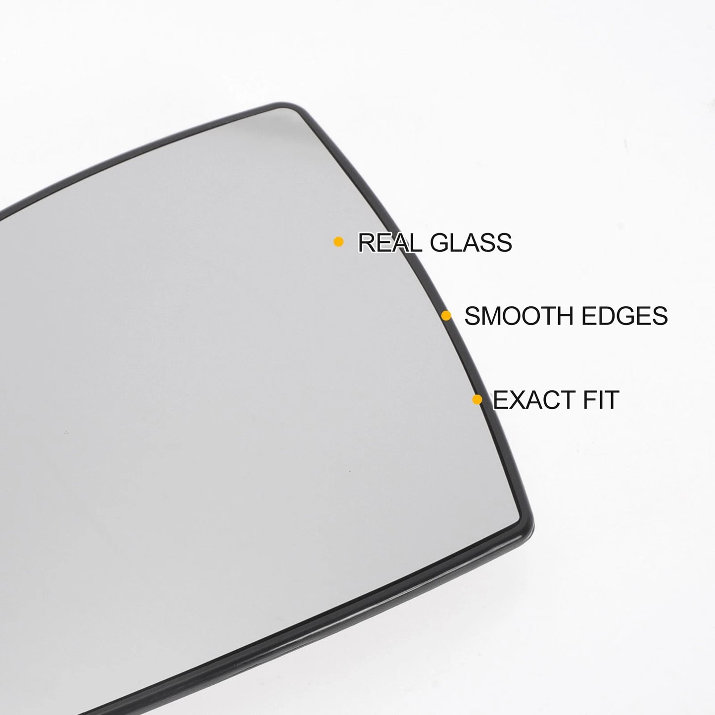 Left Side White Mirror Glass w/ Back Convex Heated for Ford Galaxy (2006-2015)