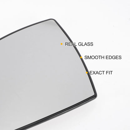 Left Side White Mirror Glass w/ Back Convex Heated for Ford Galaxy (2006-2015)