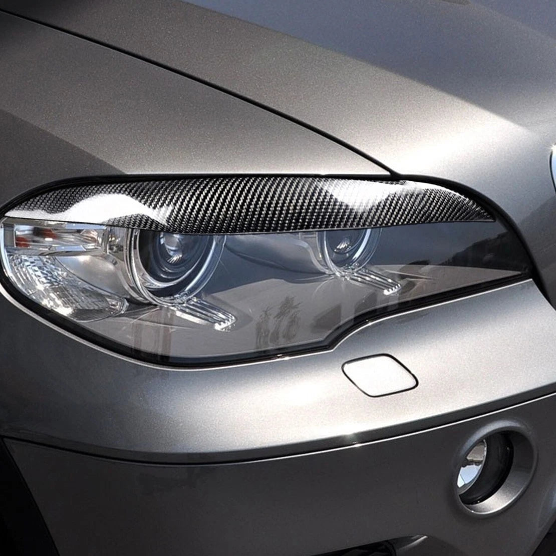 Carbon Fiber Headlight Eyelid Trim for BMW X5 E70 (2010-2012)