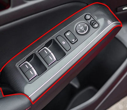 Door Window Lift 4x LHD Matte Silver Cover Trim for Honda Civic (2022-2023)