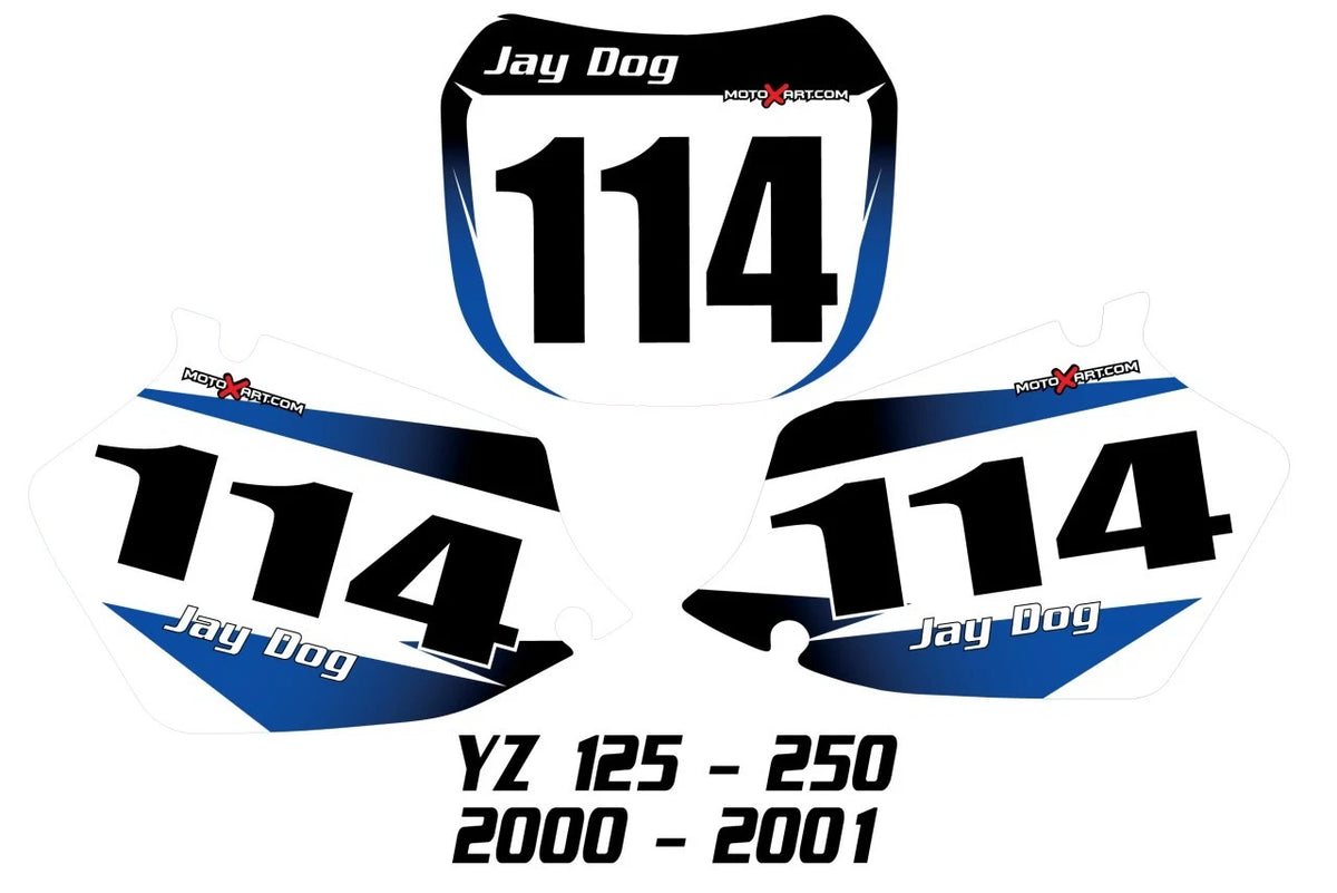 Custom Number Plates for Yamaha YZ 125 250 (2000-2001)