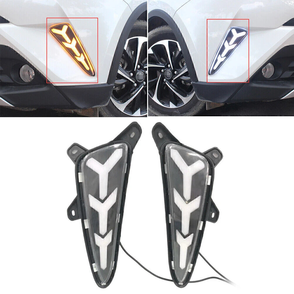 Dual Color LED Daytime Running Lights for 2016-2018 Toyota C-HR (2 x Lights)