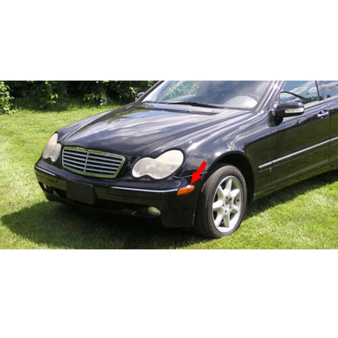 Left Side Marker Light Amber Lens for Benz C-Class (2001-2007)