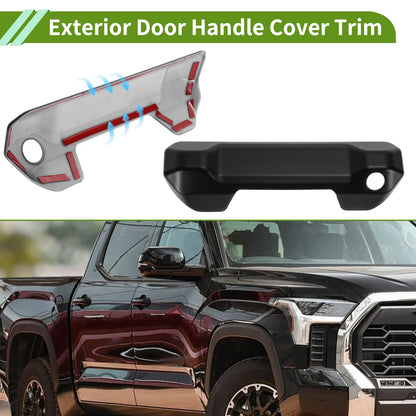 Exterior Door Handle Cover Trim Tailgate for Toyota Tundra (2022-2025)
