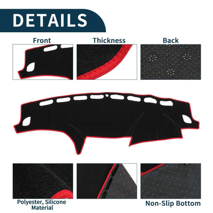 Dash Cover Mat for Subaru Forester SH Series (2007-2012) Black Red
