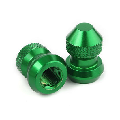 Green Universal Tyre Air Valve Caps for Car Truck Motorcycle Bike