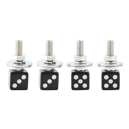 4pcs Black License Plate Screws for Chopper Motorcycle
