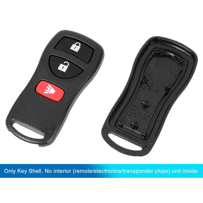 Key Fob Shell Case for Nissan Xterra 2005-2015 3 Button Black