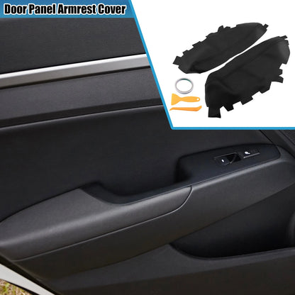Front Door Panel Armrest Covers for Toyota Avalon (2013-2018) 1 Pair Black