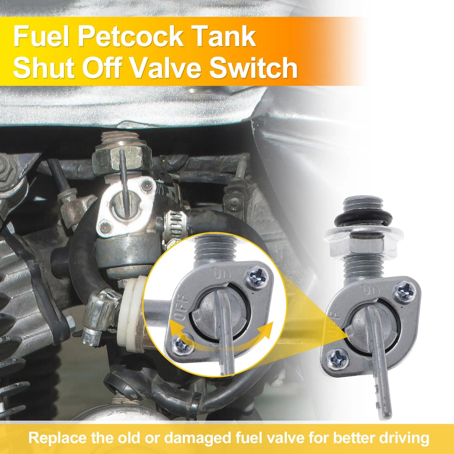 ATV Fuel Valve Petcock Gas Tank Switch for Honda 2KW 4KW 5.5hp