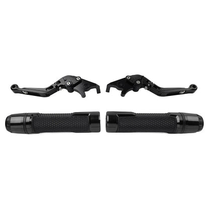 Black Extendable Brake Clutch Levers Grips Set for BMW C650GT C600 (2012-2016)