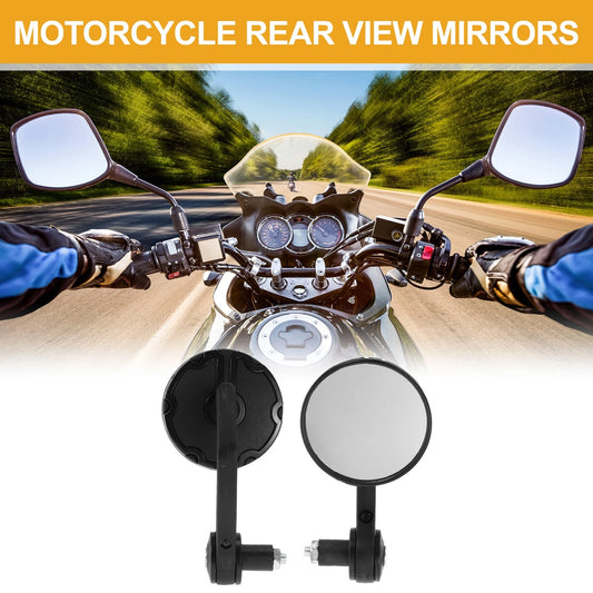 Rear View Mirrors for M8 Motorcycle Black Aluminum Plastic