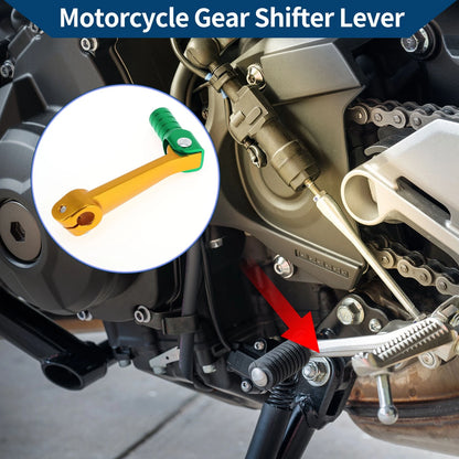 Folding Gear Shifter Lever Gold Tone Green Head for Bosuer M5