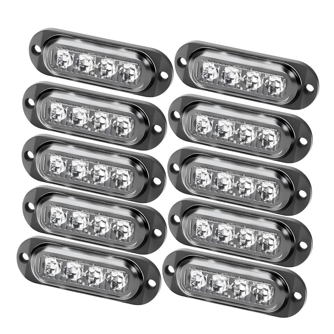 10Pc 4LED Clearance Side Marker Lights for Car Indicator