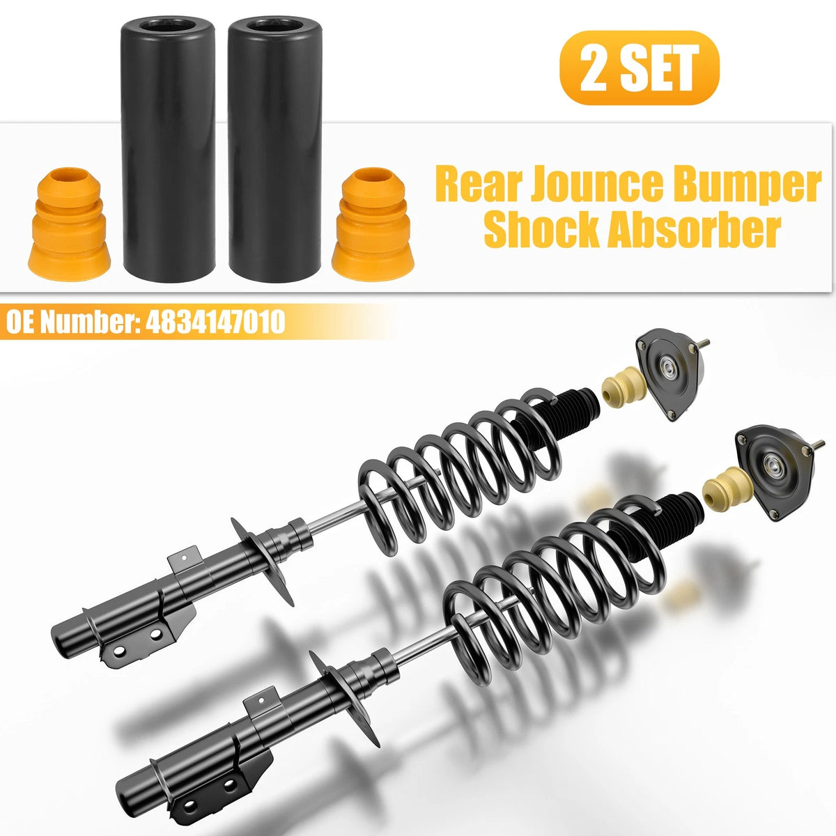 2 x Set Rear Jounce Bumper Shock Absorber Dust Cover for Toyota