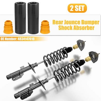 2 x Set Rear Jounce Bumper Shock Absorber Dust Cover for Toyota