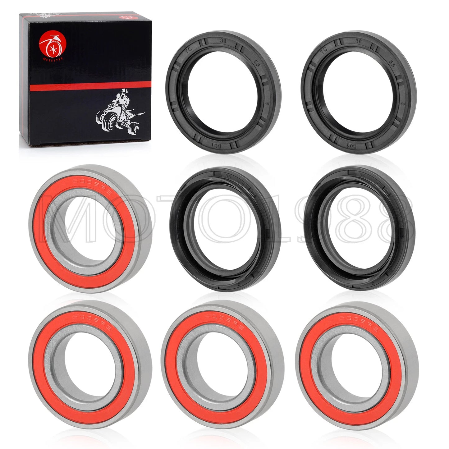 2 x Front Wheel Bearing Seal Kit for Yamaha Rhino 450/660/700 YXR (2004–2013)