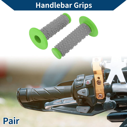 Hand Grips / 22 x 24 mm / Motorcycle Hand Grips Cover Soft Rubber Green 1 Pair
