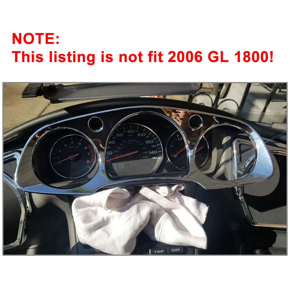 Chrome Instrument Panel Accent Cover Trim for Honda Goldwing GL1800 (2001-2005)