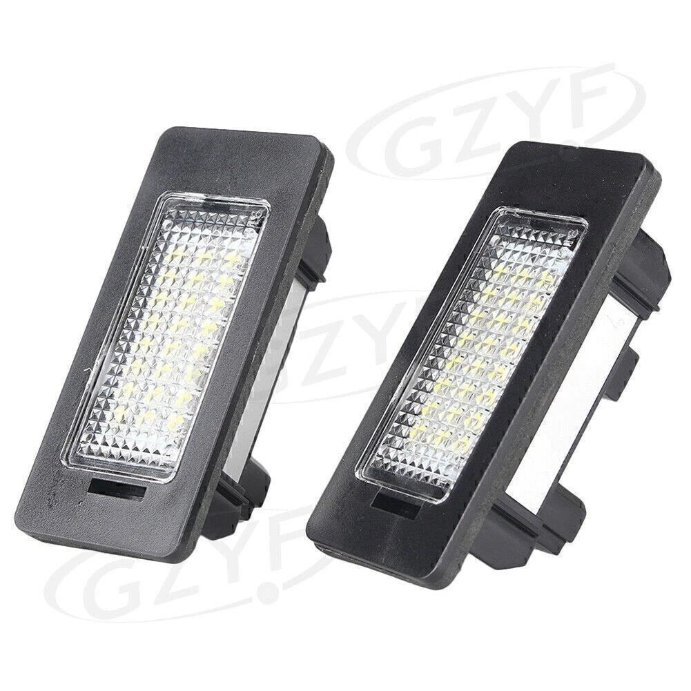 LED License Plate Lights Clear Lens for BMW E82 E90 F10 F25 (2007-2017)