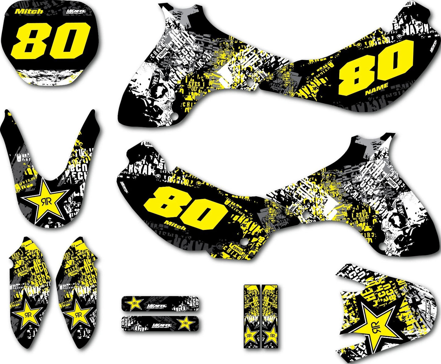 Custom Graphics Kit for Suzuki JR 80 - Graffiti Style Decals
