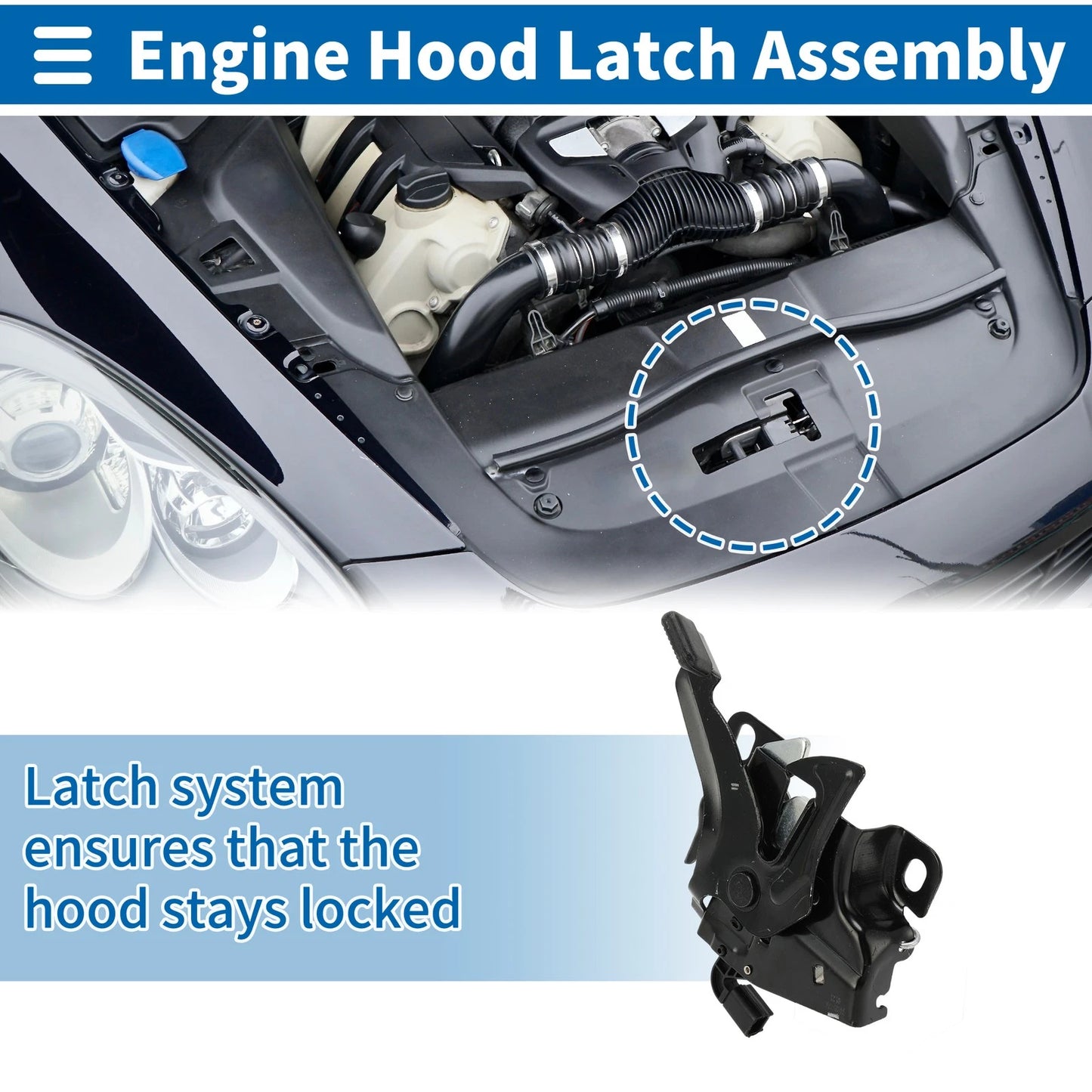 Hood Latch Assembly for Honda Accord 2.4L 3.5L (2008-2012)