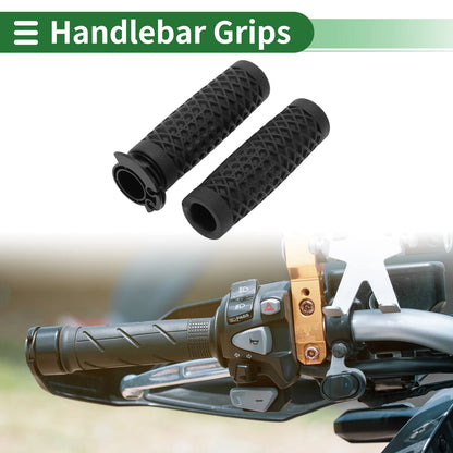 7/8 22mm Hand Grips Cover TPU Black for Motorcycle