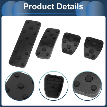 4 Pcs Foot Accelerator Pedal Covers for Subaru Forester (2006-2018) Black