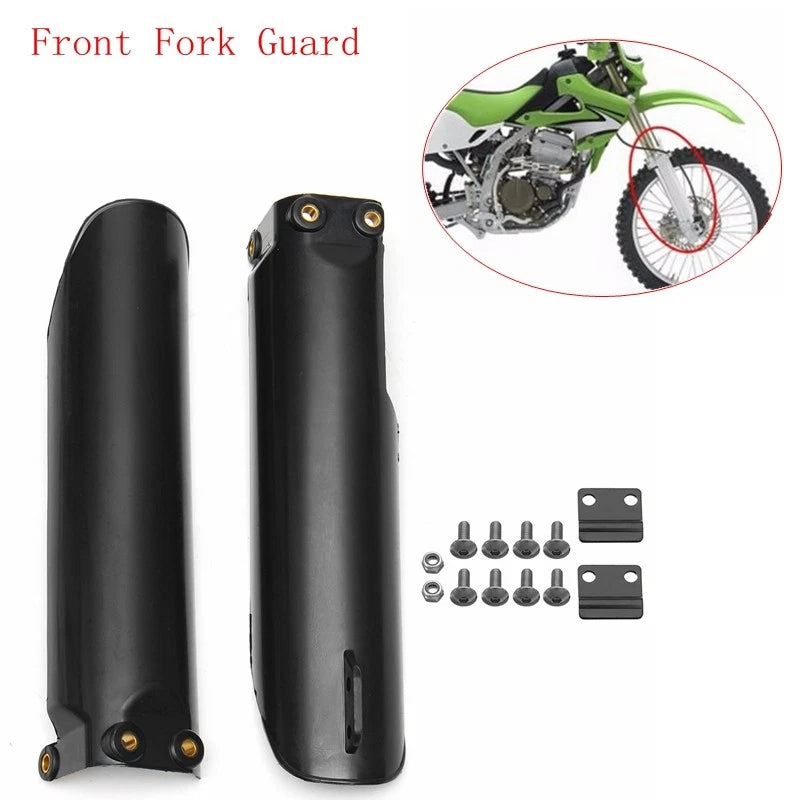 Pair Front Fork Leg Guards / Protector Slider Round Black for Pit Bike