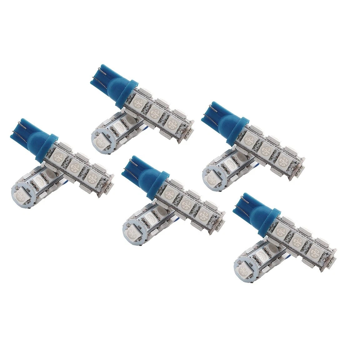 10pcs Blue T10 Wedge 13-SMD 5050 LED Light Bulbs for RV Camper Trailer
