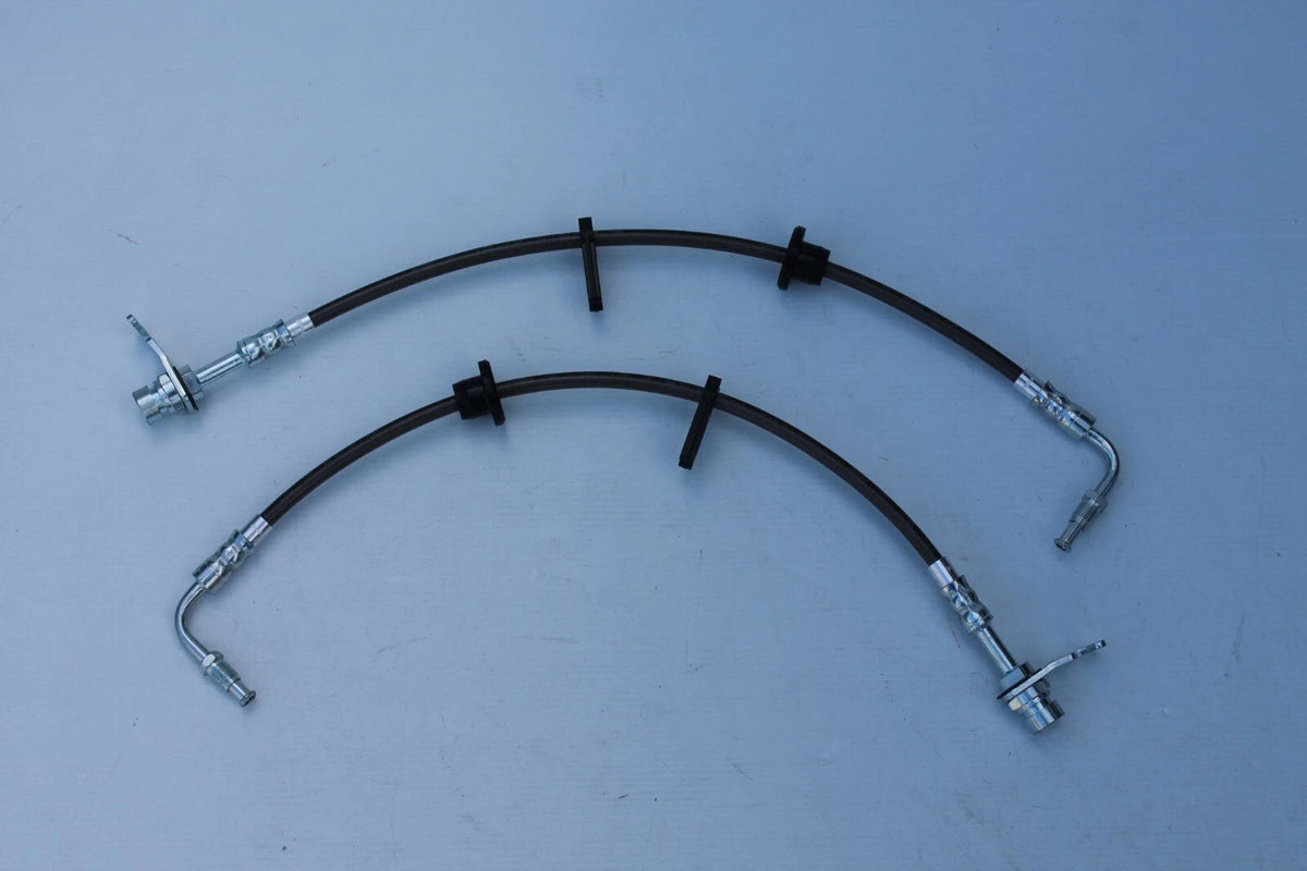 Braided Front Brake Hose Set (2) for FG Falcon 4/6 Pot Brembo Brakes