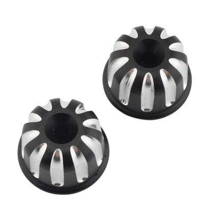 2 x Handlebar End Plug Caps for Triumph Speed Twin (2016-2022) Black/White